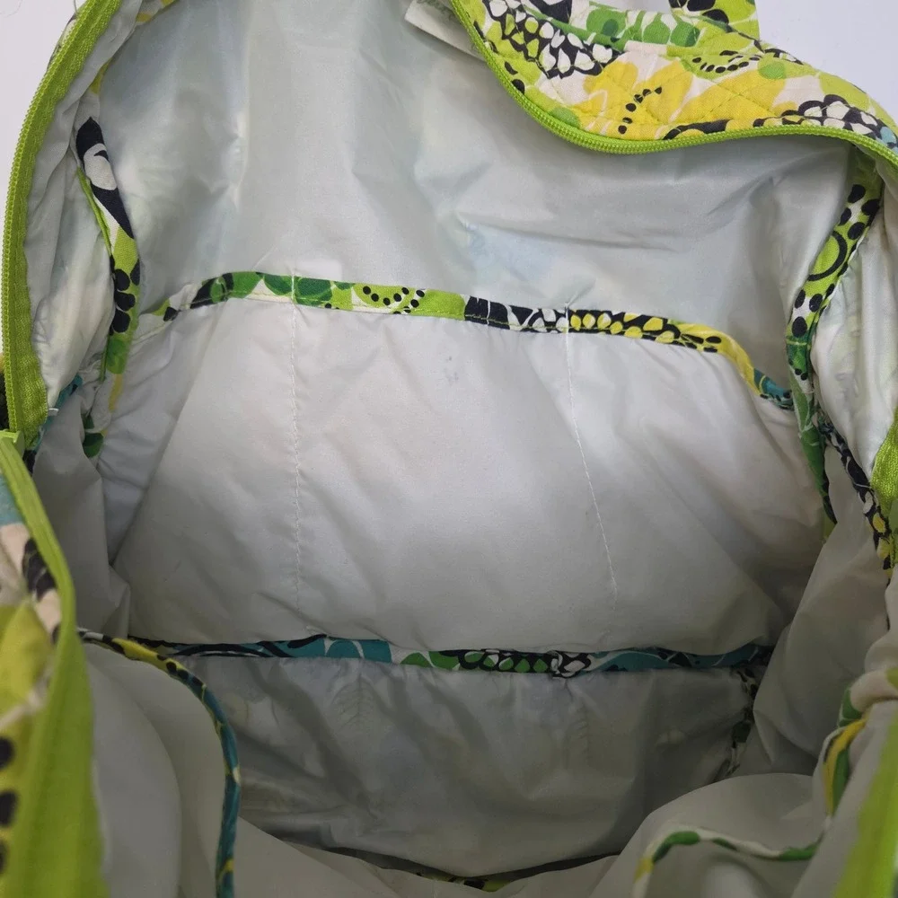 Vera Bradley Limes Up Quilted Cotton Baby Diaper Bag Floral Green Blue Yellow